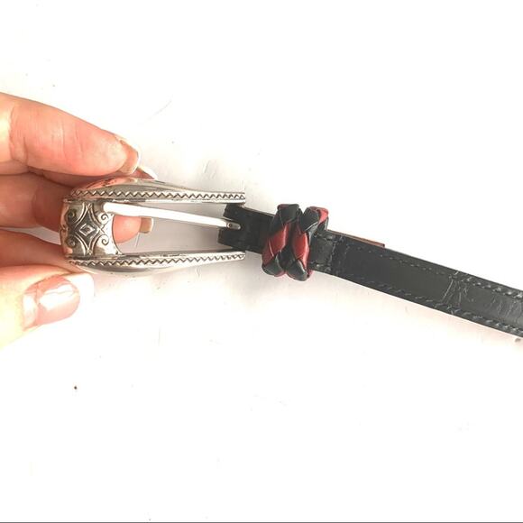 ❗️$5 CLEARANCE ❗️Brighton thin red and black braided belt - Picture 4 of 9